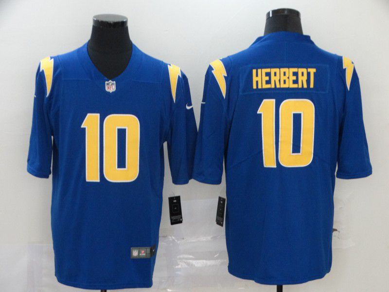Men Los Angeles Chargers #10 Herbert Blue Nike Vapor Untouchable Stitched Limited NFL Jerseys->los angeles chargers->NFL Jersey
